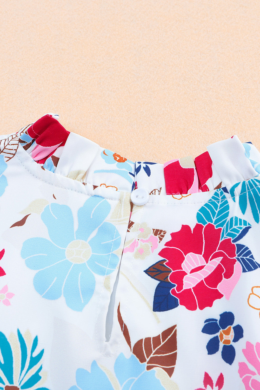 Selene Frill Mock Neck Sleeveless Tiered Floral Dress