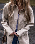 Sadie Flap Pockets Buttoned Shacket