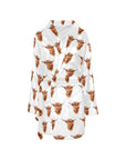 Highland Cow Women's Western Bath Robe