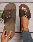 Tilly Buckle Thick Sole Slippers