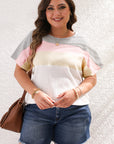 Katelyn Patchwork Ribbed Plus Top