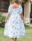 Gia Plus Size Floral Midi Dress