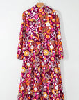 Alina Collared Tiered Long Dress