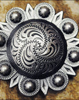 1 Pcs Western Screw Back Concho Floral Carvedberry Saddle Bling Cowgirl