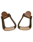 4" Natural Rawhide Slanted Roper Stirrups