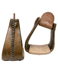 4" Natural Rawhide Slanted Roper Stirrups