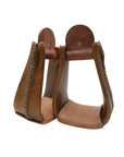 Deep Rawhide Roper Stirrups 4"