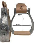 Engraved Aluminum Visalia Show Stirrups