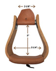 3" Overshoe Stirrups with Leather Wears & Treads