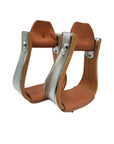 3" Overshoe Stirrups with Leather Wears & Treads