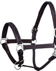 ExionPro Triple Stitched Leather Halter - Brass Nickel Hardware