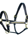 ExionPro Clincher Leather Halter - Brass Hardware