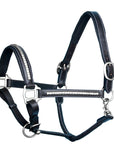 ExionPro Clincher Leather Halter - Brass Nickel Hardware