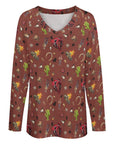 Baha Ranch Western Print Long Sleeve Top