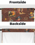 Vintage Cowboy Collage Western Curtains 28" x 40" Made in America