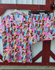 Vintage Cowgirl Collage Women's Western Pajama Set