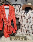 Rust Cattle Brands Women's Western Bath Robe