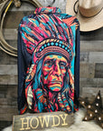 Painted Indian Chief Unisex Western Button Up Shirt