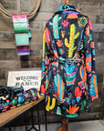 Crazy Cactus Lady Western Bath Robe