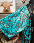 All Turquoise Women's Lounge Kimono Robe