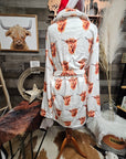Highland Cow Women's Western Bath Robe