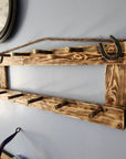 9 Coat Rack | Rustic Western Display | Handcrafted Wooden Organizer | Space-Saving Home Decor | Made in USA