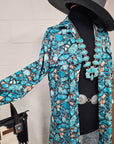 All Turquoise Long Duster Dress
