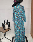All Turquoise Long Duster Dress