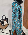 All Turquoise Long Duster Dress