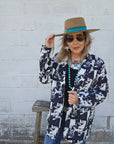 Black White Cowboy Women's Western Blazer