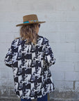 Black White Cowboy Women's Western Blazer