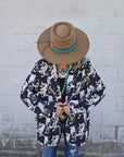 Black White Cowboy Women's Western Blazer