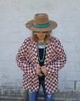 Checkered Rodeo Women's Western Blazer