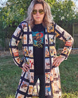 Vintage Cowboy Collage Western Lightweight Cardigan