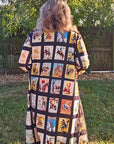Vintage Cowboy Collage Western Lightweight Cardigan