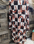Checkered Western Lightweight Cardigan