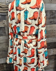 Got My Boots Western Bath Robe