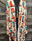 Got My Boots Western Bath Robe
