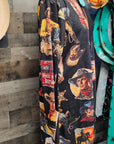 Vintage Cowboy Collage Western Lightweight Cardigan