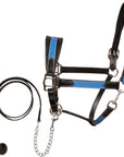 ExionPro Duo-Tone Leather Halter - Blue