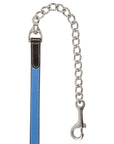 ExionPro Duo-Tone Leather Lead with Chain - Blue