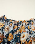 Floral Off Shoulder Bell Sleeve Peplum Top