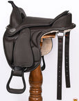 Horse English Treeless Saddle Hilason Endurance Trail Pleasure Leather