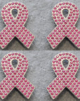 Western Screw Back Concho Crystals Breast Cancer Bling Cowgirl