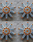 Western Screw Back Concho1 Turquoise Brown Spur Bling Headstall Tack