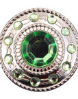 Western Screw Back Concho1 Green Crystal Wheel Bling Headstall Cowgirl