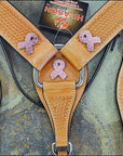 HILASON Western Horse Headstall Breast Collar Set Genuine American Leather Basket Weave Tan