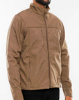 Mens Solid Soft Shell Storm Tech Jacket Coat