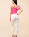 Asymmetrical ruffle bodysuit