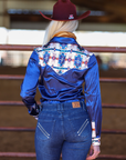 TUCSON NAVY SATIN PERFORMANCE RODEO SHIRT